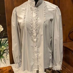Vintage 80’s Ruffled Front Blouse